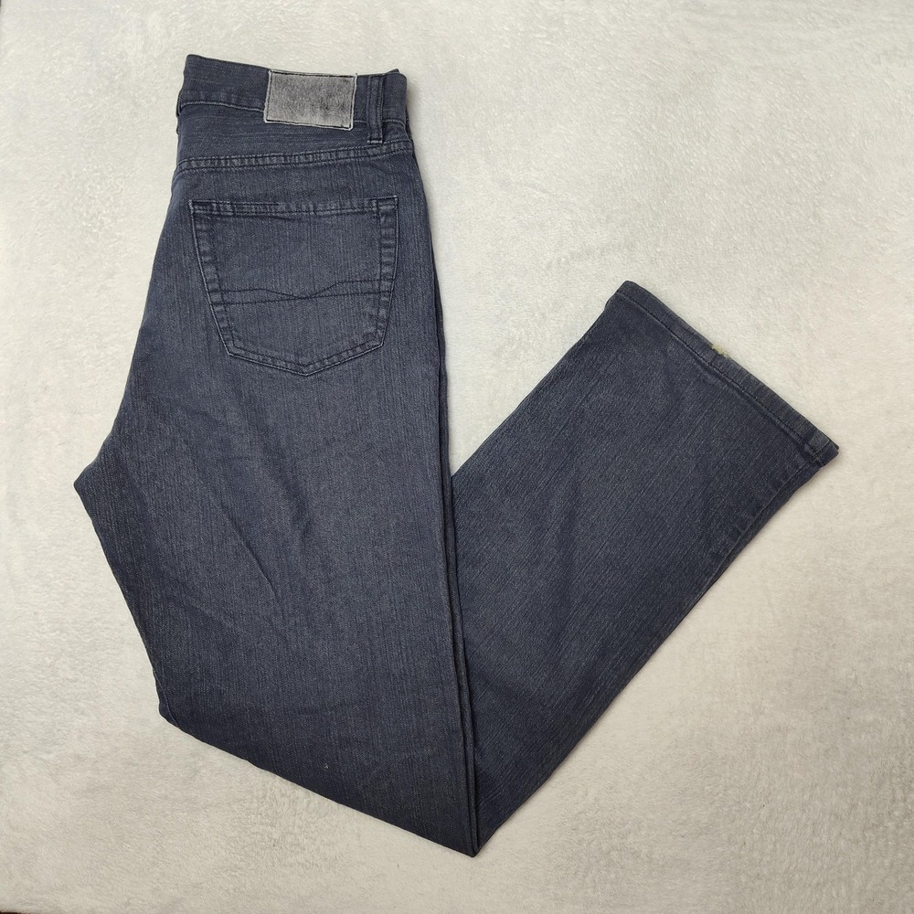 Hugo Boss Jeans Mens 34x34 Blue Arkansas Straight Dark Wash Stretch